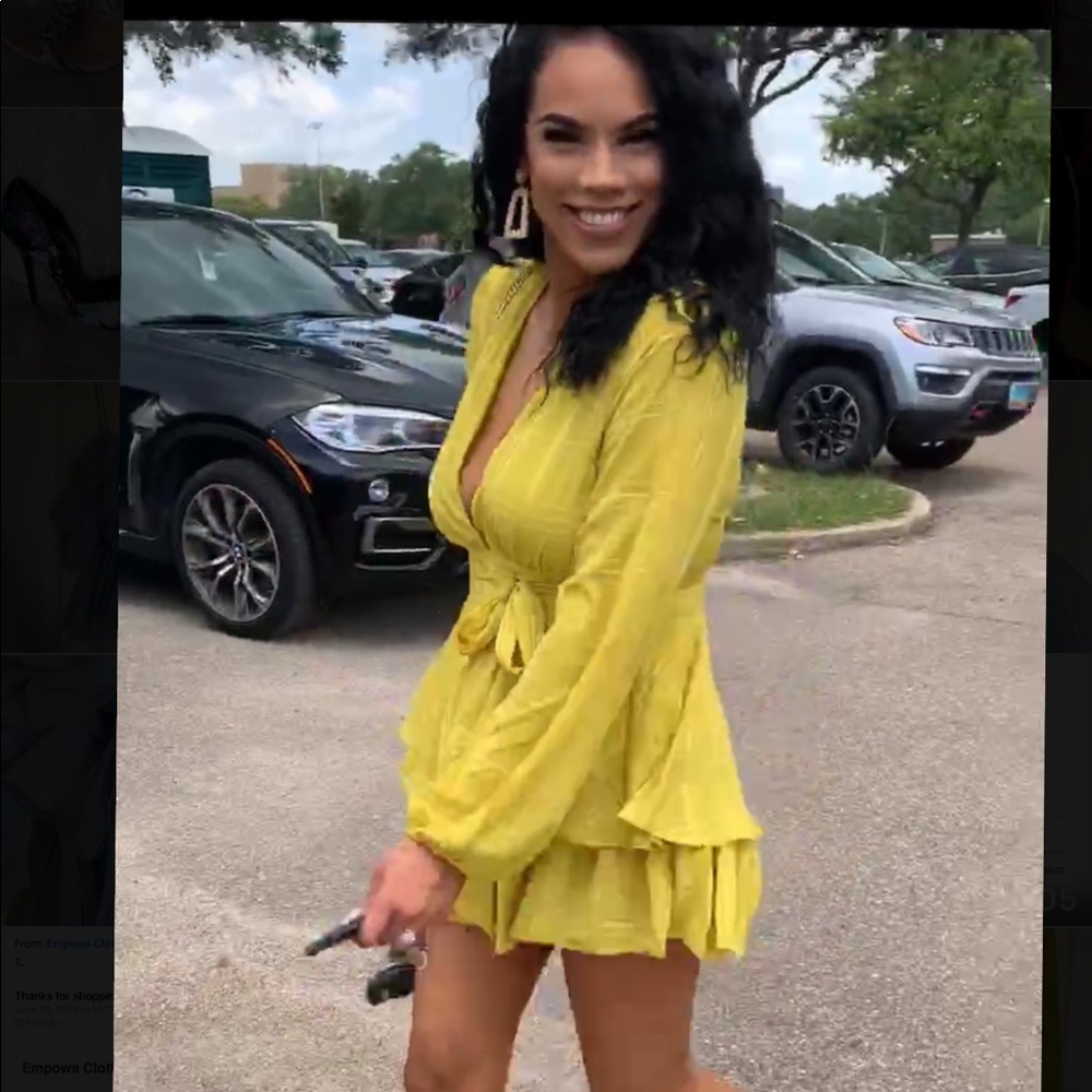 Fashion Nova Yellow Romper